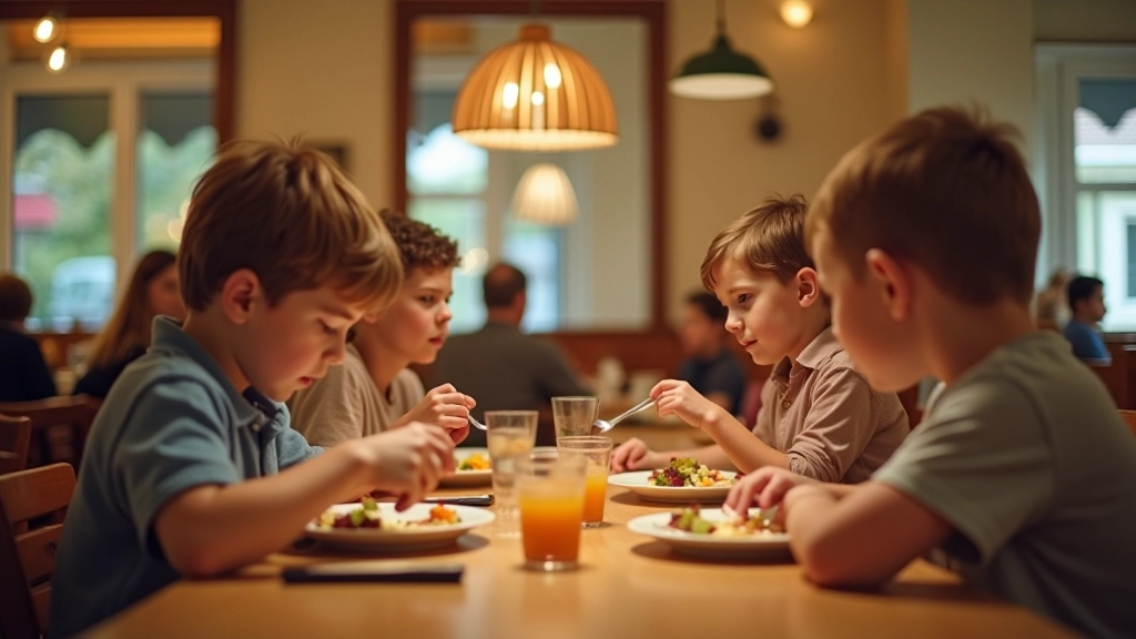Homme et enfants au restaurant, repas en famille, facture, budget repas vacances